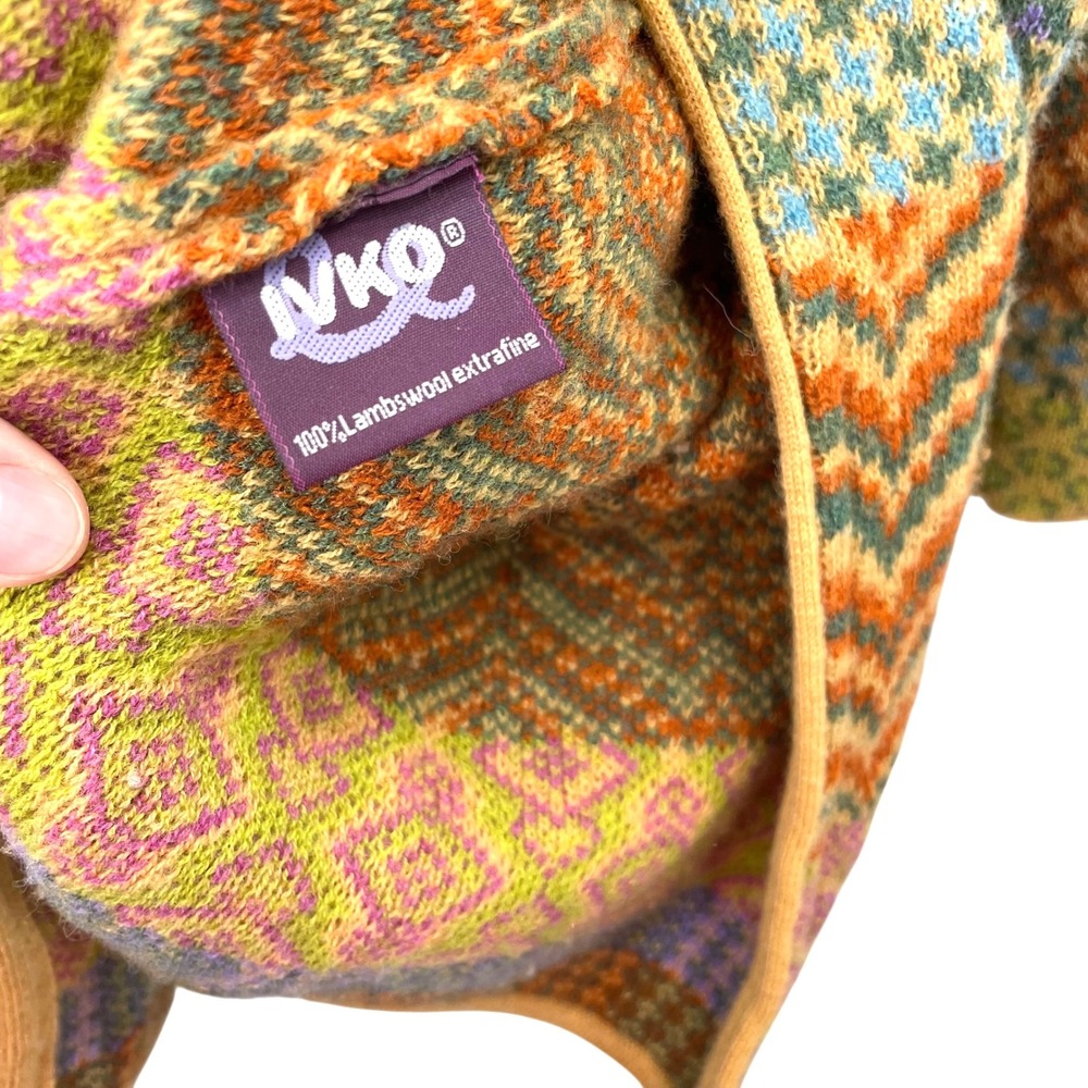 IVKO 100% lambswool removable shawl collar cardigan Size M Anthropologie boho - Picture 9 of 10